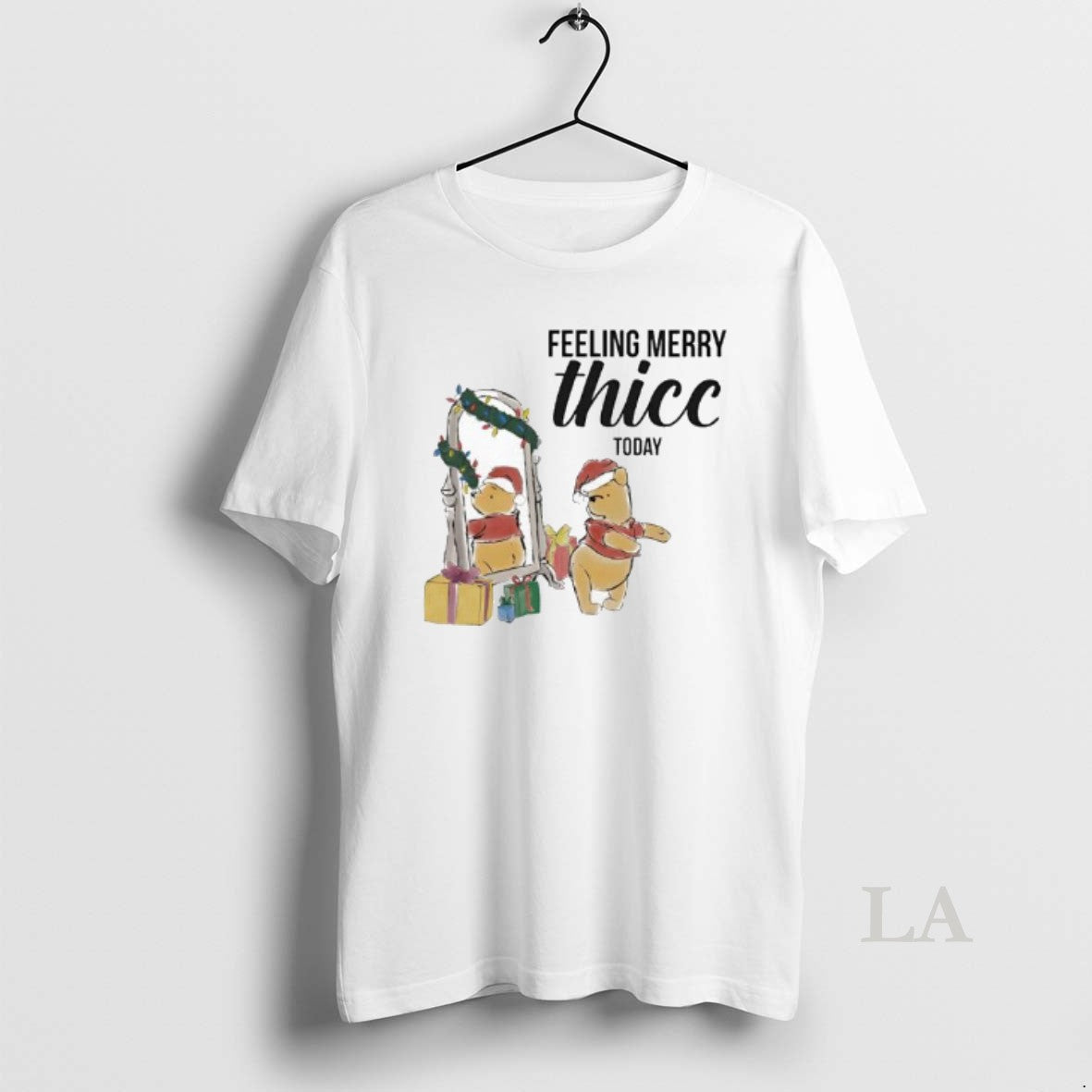 Original Winnie The Pooh Christmas Lights Feeling Merry Thicc Today T-Shirts, Hoodie, Sweatshirt | PureTeeCo.com