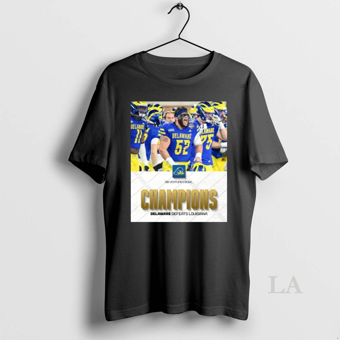Original Delaware Blue Hens Defeats Louisiana Ragin Cajuns 68 Ventures Bowl Champions T-Shirts, Hoodie, Sweatshirt