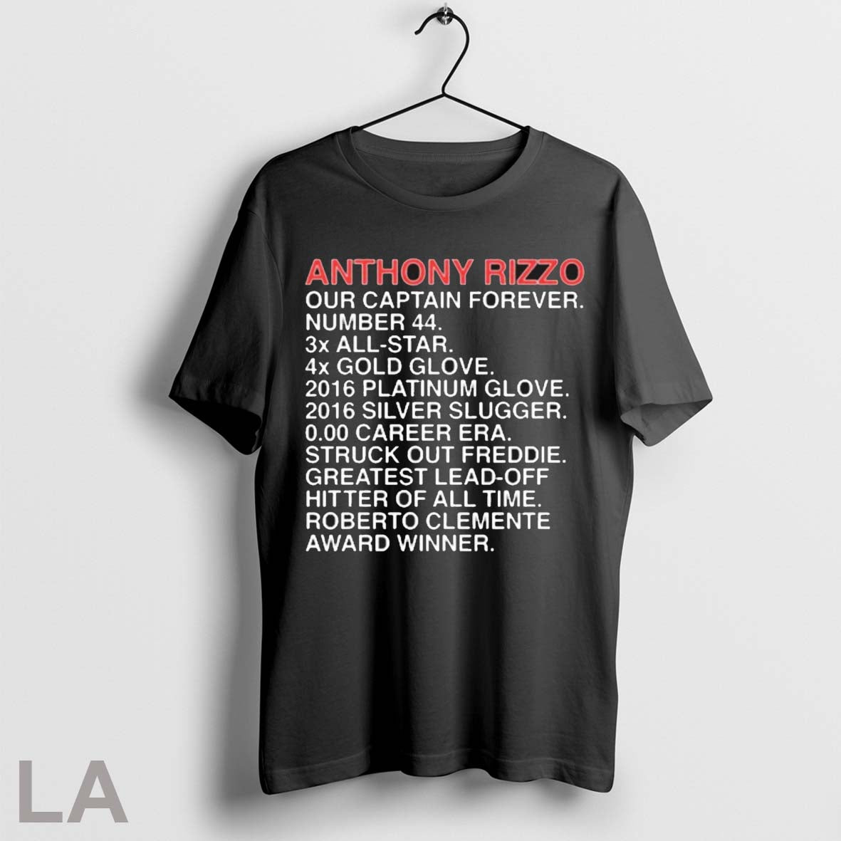 Orriginal Chicago Cubs Anthony Rizzo Our Captains Accomplishments Number 44 3x All Star 4x Gold