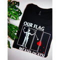 Our Flag Means Death Band Logo Mash up shirt. Black unisex shirt. Hoodie, Sweatshirt | PureTeeCo.com