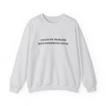 Overpriced Coffee Lover Sweatshirt, Minimalist Aesthetic Graphic Crewneck, Cute Hot Drink Shirt, I Solve My Problems With...