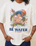 Bruce Lee Be Water Oversized Tee Hoodie, Sweatshirt | PureTeeCo.com