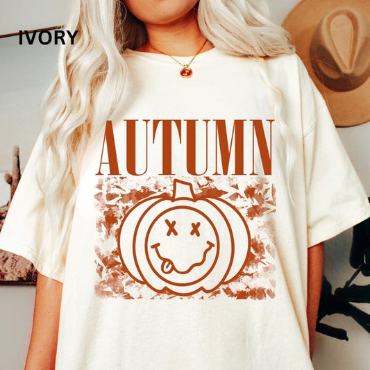 Oversized Autumn Shirt, Comfort Colors Fall Autumn Shirt,  Summerween shirt, Comfort Colors Halloween Shirt, Casual Shirt Unisex, Halloween Clothing, Graphic Halloween Apparel, Casual Cotton T-shirt, Unisex Halloween