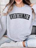 Overthinker Gray Sweatshirt T-Shirts, Hoodie | PureTeeCo.com