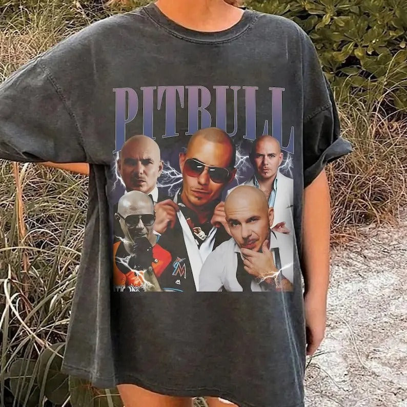 P.itbull Shirt , Vintage Pi.tbull Homage Shirt, Rap Shirt, Vintage 90s Retro 90 Shirt ,Pi.tbull shirt, P.itbull Hip Hop...