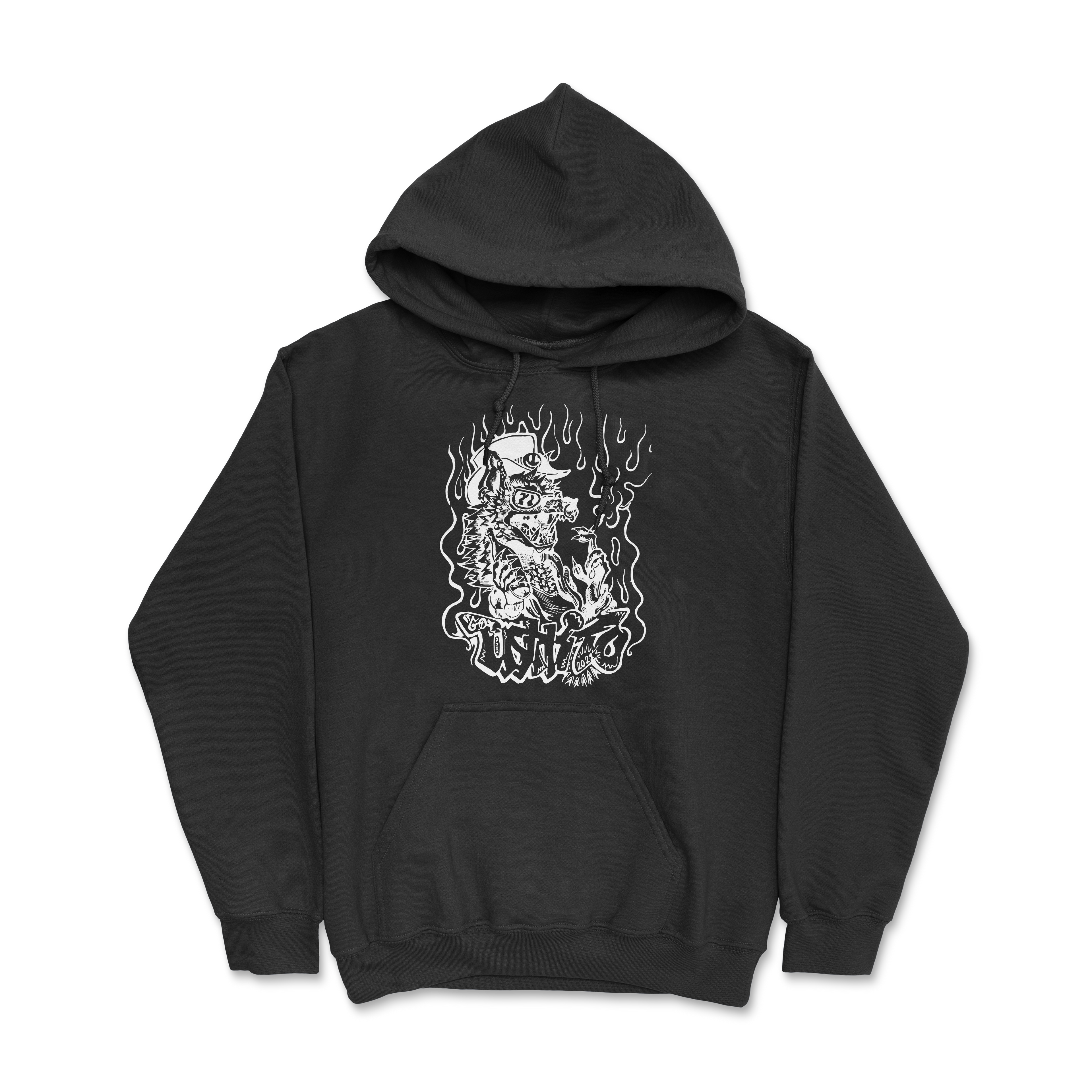 Rob From Nod - Partying Hyena Hoodie (Black) T-Shirts, Sweatshirt | PureTeeCo.com