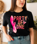 PARTY OF ONE TEE Hoodie, Sweatshirt | PureTeeCo.com (Image 1)