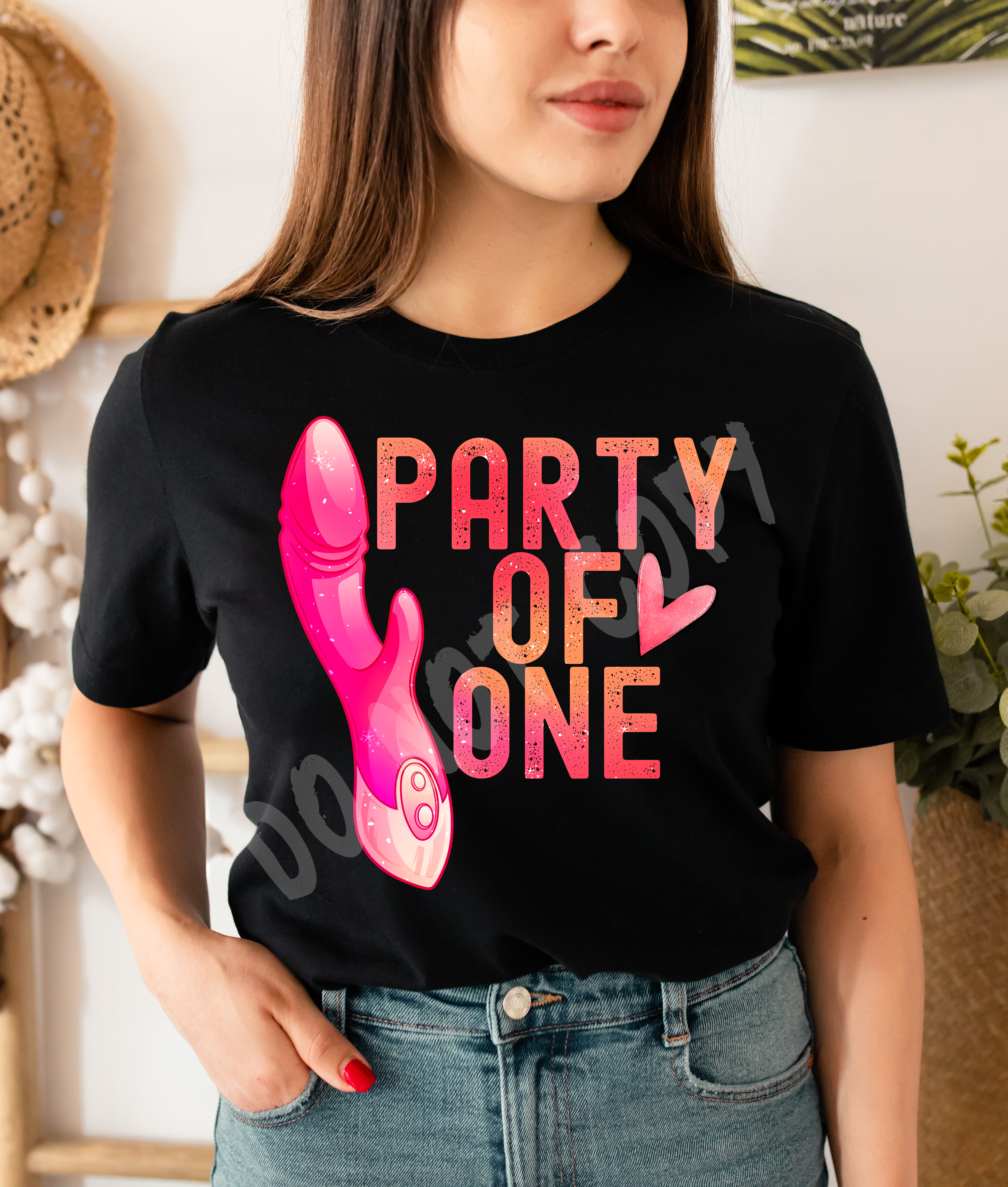 PARTY OF ONE TEE Hoodie, Sweatshirt | PureTeeCo.com (Image 1)