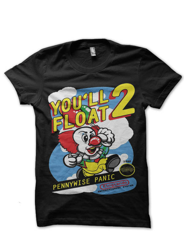 Pennywise Panic Black Half Sleeve T-Shirt Hoodie, Sweatshirt | PureTeeCo.com