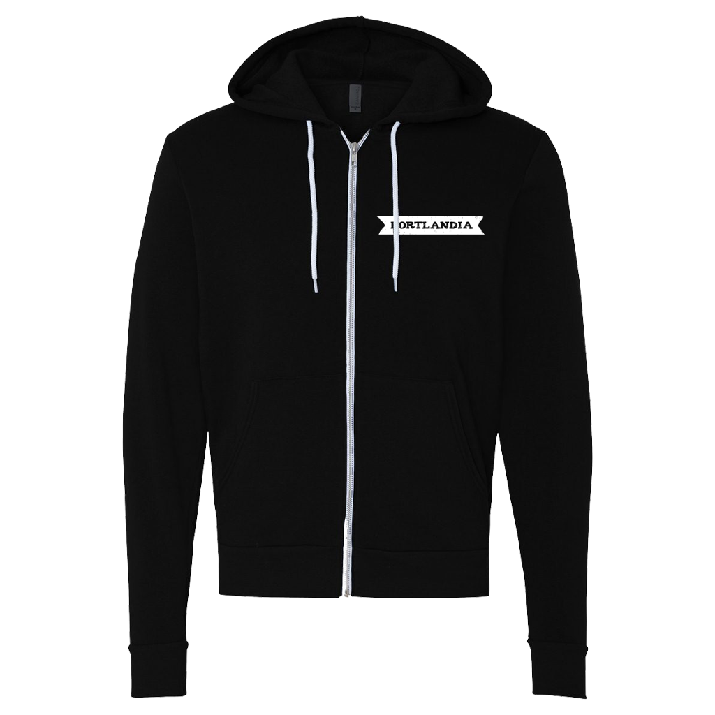 Portlandia Logo Black Zip Up Hoodie T-Shirts, Sweatshirt | PureTeeCo.com (Image 5)
