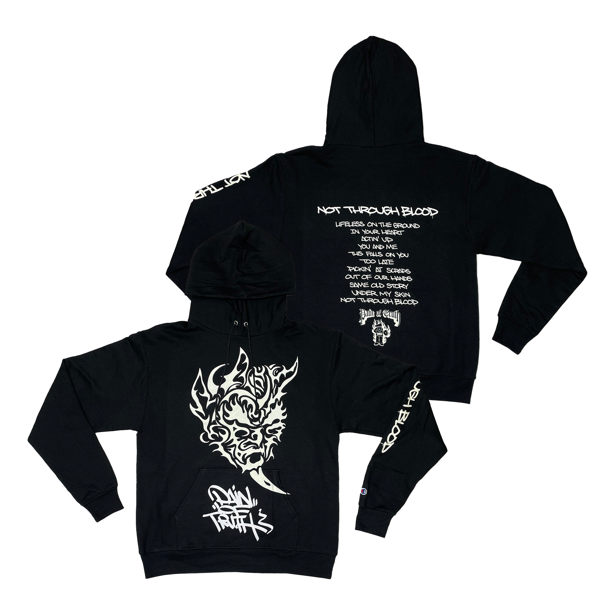 Pain of Truth - Graffiti Black Hoodie T-Shirts, Sweatshirt | PureTeeCo.com (Image 1)