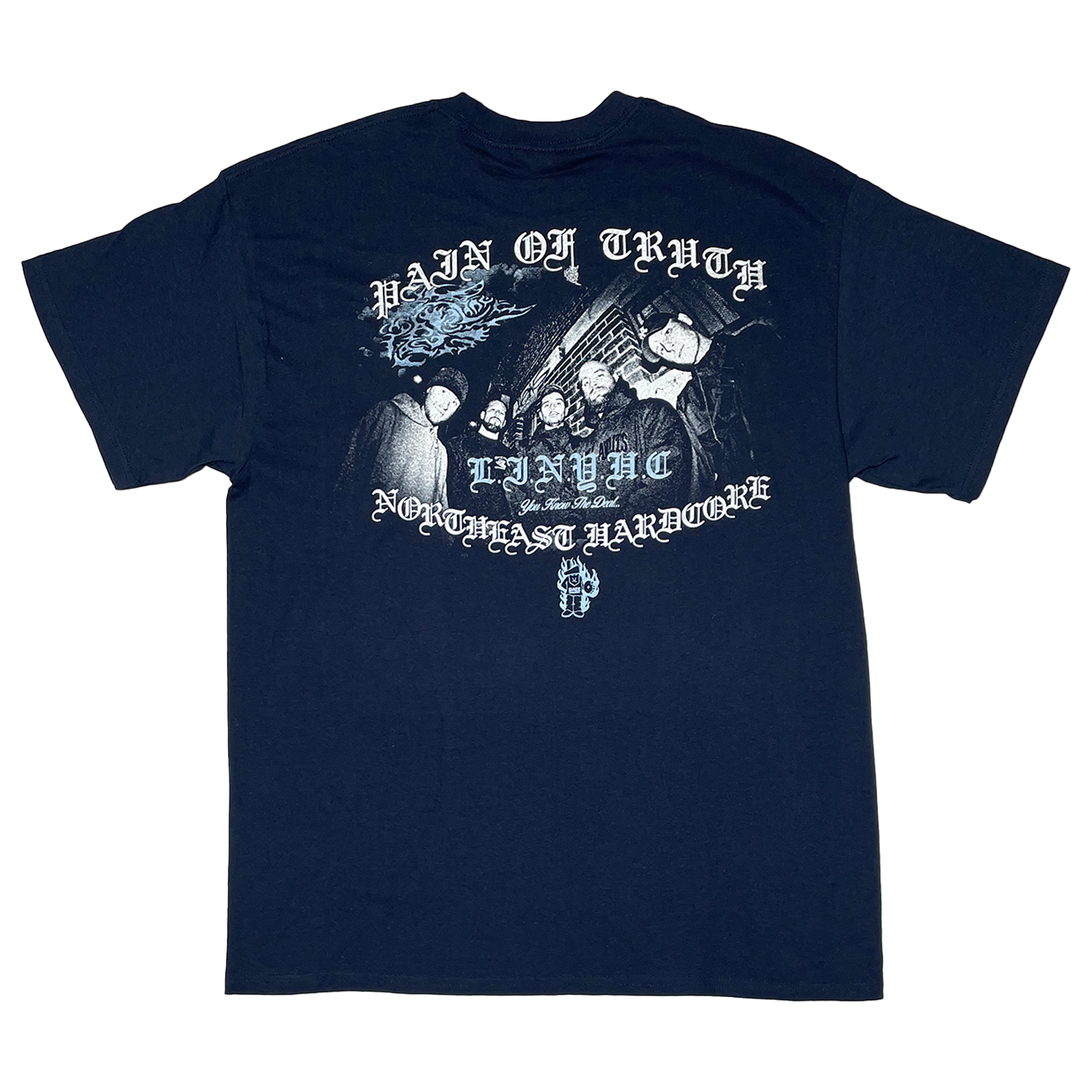 Pain of Truth - Navy Blue Logo T-Shirt Hoodie, Sweatshirt | PureTeeCo.com (Image 3)