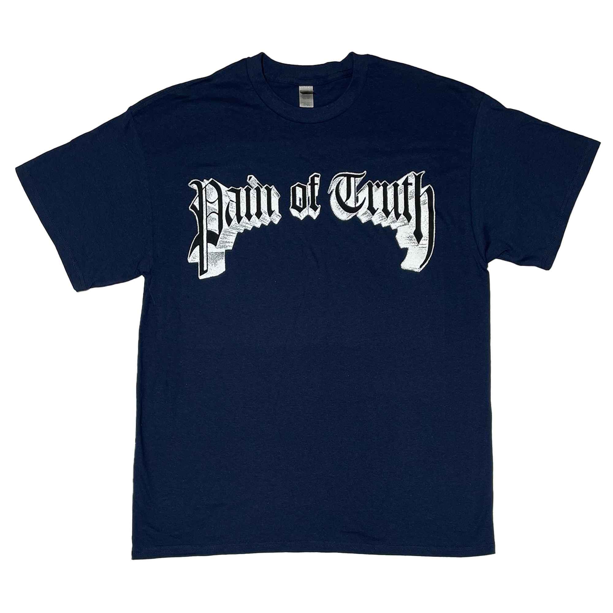 Pain of Truth - Navy Blue Logo T-Shirt Hoodie, Sweatshirt | PureTeeCo.com (Image 2)