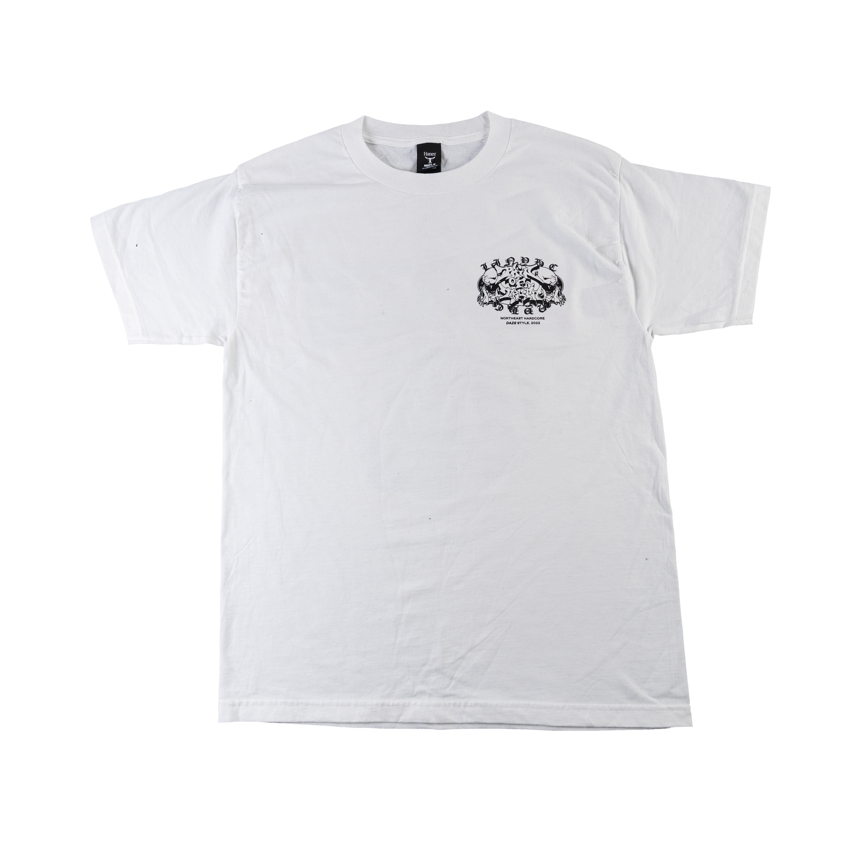 Pain Of Truth - LINYHC Middle Finger White T-Shirt Hoodie, Sweatshirt | PureTeeCo.com (Image 1)