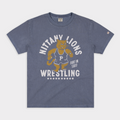 Nittany Lions Wrestling Vintage Heavyweight Tee Hoodie, Sweatshirt | PureTeeCo.com (Image 1)