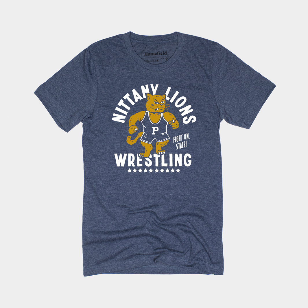 Nittany Lions Wrestling Tee Hoodie, Sweatshirt | PureTeeCo.com (Image 1)