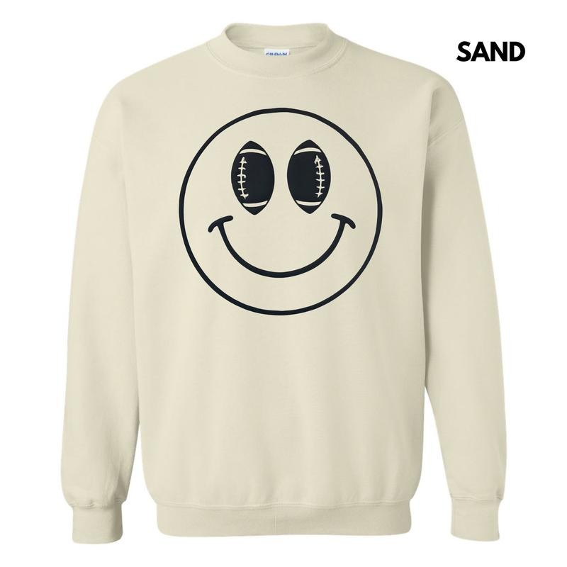 PUFF Football Happy Face Sweatshirt T-Shirts, Hoodie | PureTeeCo.com