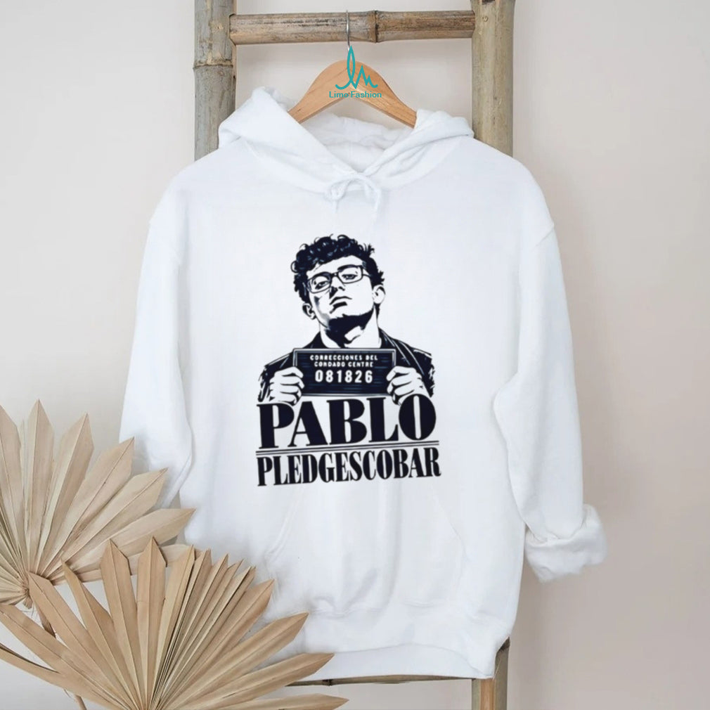 Pablo Pledgescobar White Out mugshot shirt