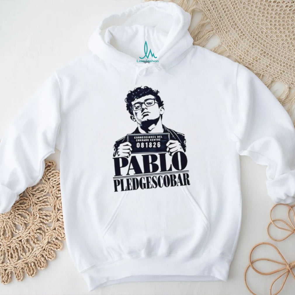 Pablo Pledgescobar White Out mugshot shirt