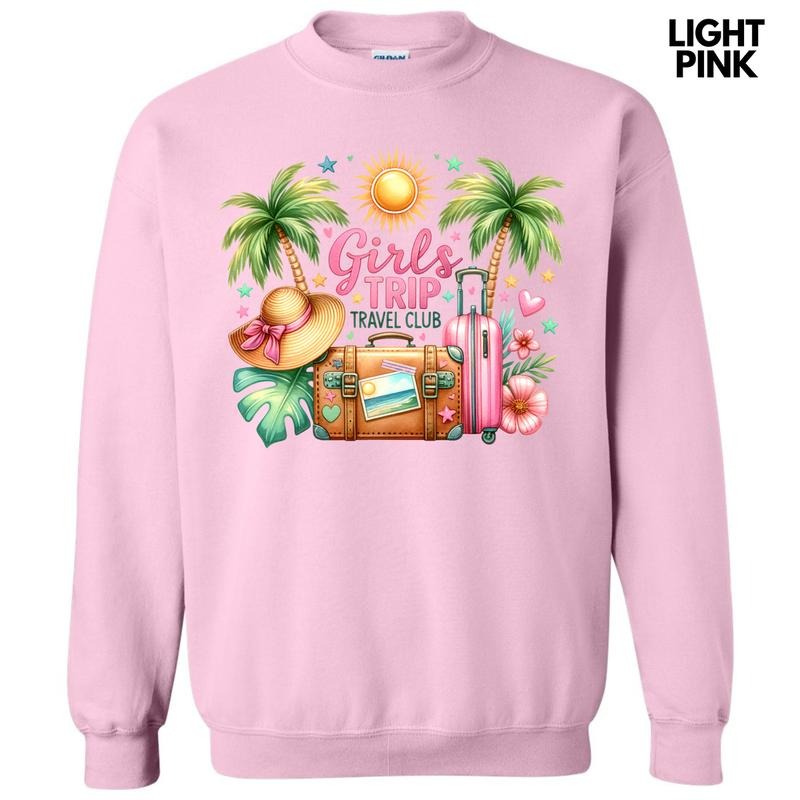 Palm Tree Girls Trip Sweatshirt 'NLB' T-Shirts, Hoodie | PureTeeCo.com
