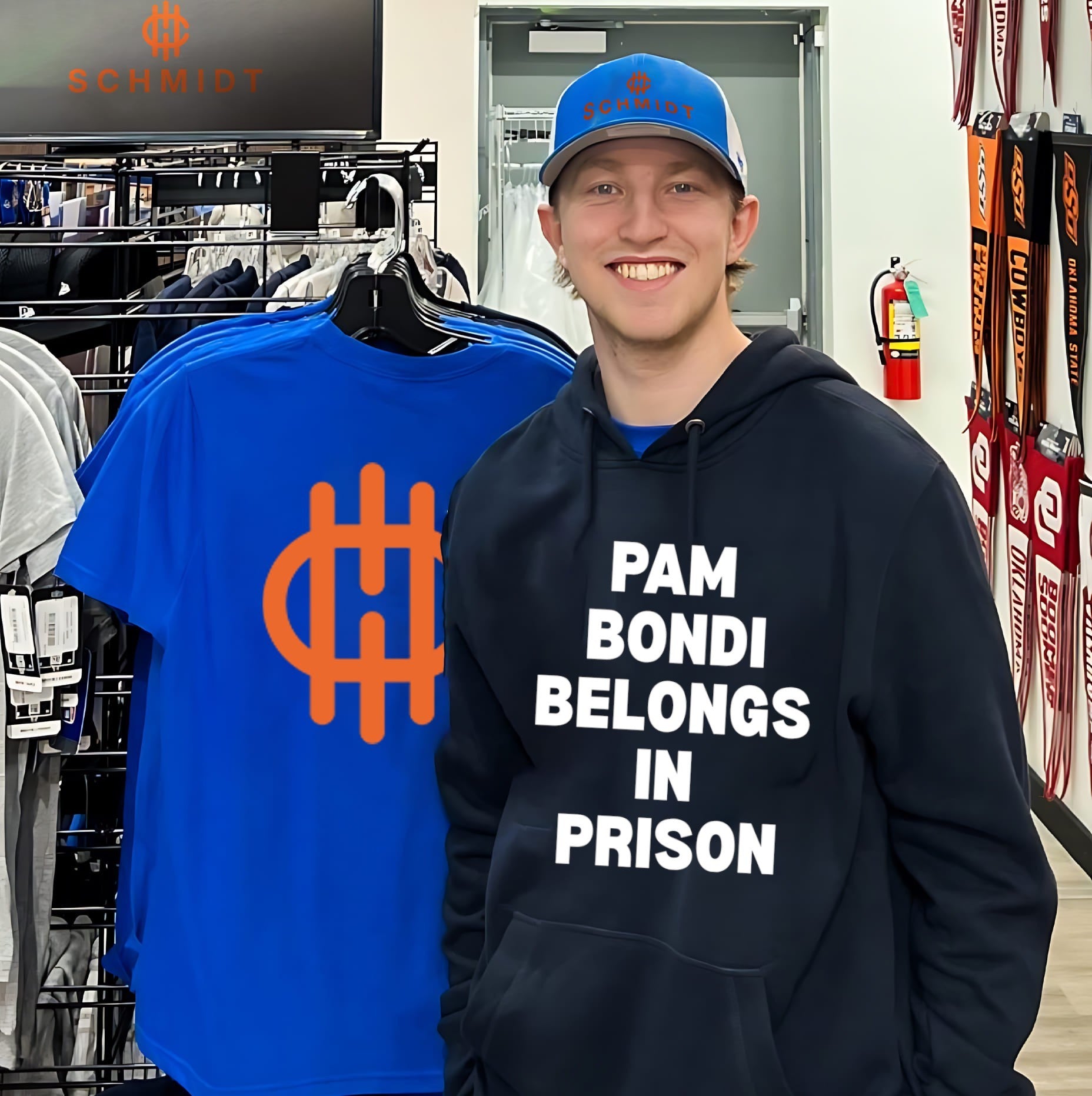 Pam bondi belongs in prison shirt