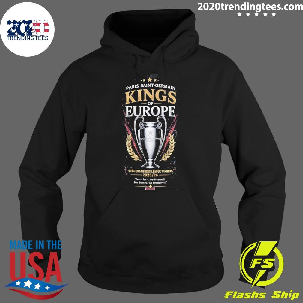 Paris Saint-germain F.c. Champions League Champions 2025-26 King Of Europe 2 Sided Shirt