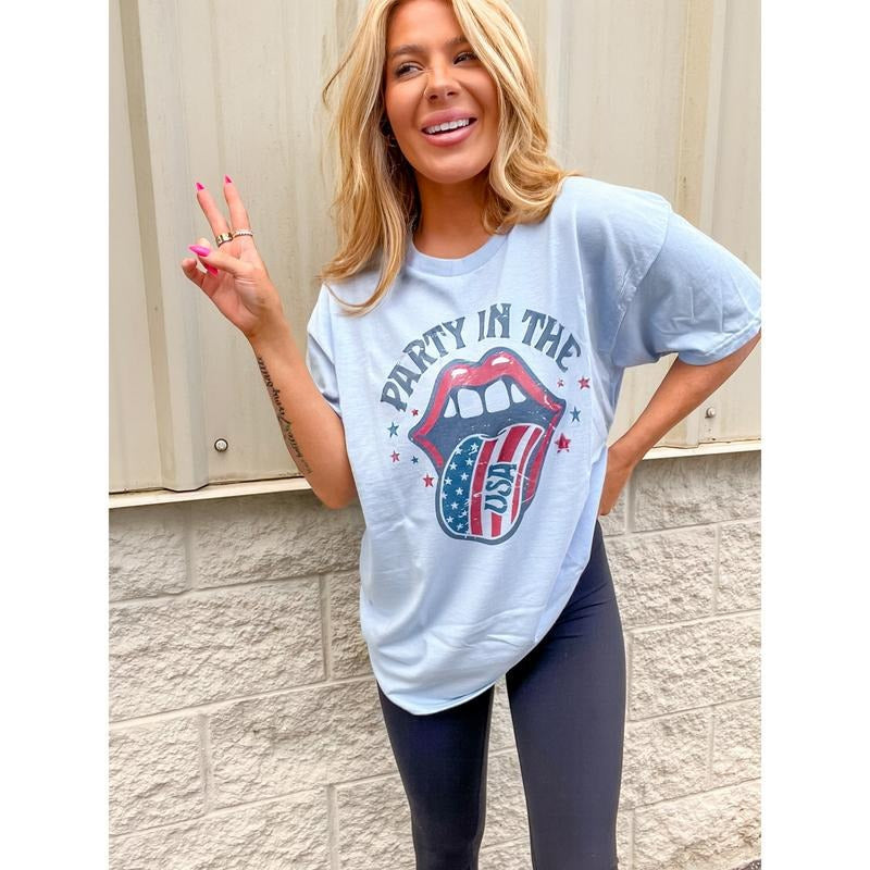 Party In The USA Graphic Top T-Shirts, Hoodie, Sweatshirt | PureTeeCo.com