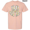 Pastel Blooms Monogram Comfort Colors T-Shirt 'NLB' Hoodie, Sweatshirt | PureTeeCo.com