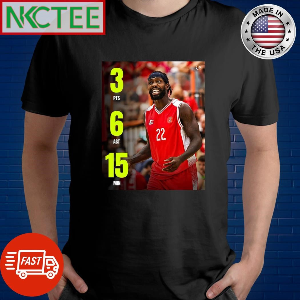 Pat Bev in his Tel Aviv preseason debut shirt