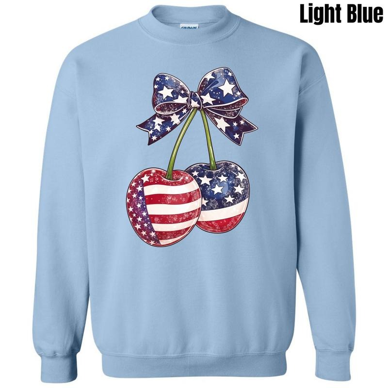 Patriotic Cherries Sweatshirt 'NLB' T-Shirts, Hoodie | PureTeeCo.com