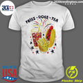 Patriotic Fries Dogs Tea Fourth Of July Fdt America 250th Anniversary Celebration Shirt