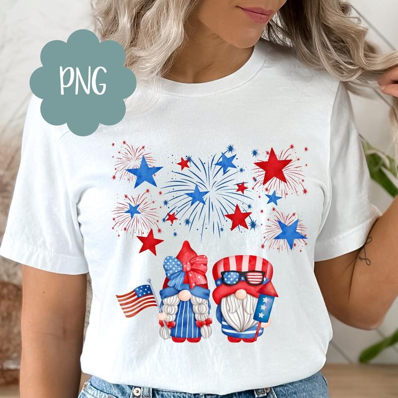 Patriotic Gnomes Shirt 4th Of July Gnome Shirt Shirt America Shirt Usa Shirt American Flag T Shirt Design Fireworks...