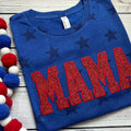 Patriotic Mama Glitter Tee Hoodie, Sweatshirt | PureTeeCo.com