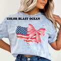Patriotic USA & Bow Shirt ~ Unisex Apparel Relaxed Fit Printed In The USA Clothing Womenswear Casual Comfort Cotton Top...