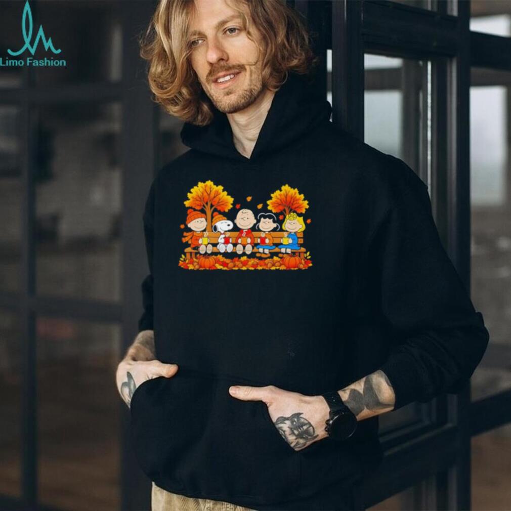 Peanuts Autumn Bench Season Pumpkin shirt