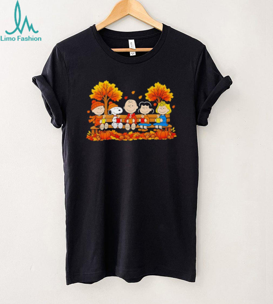 Peanuts Autumn Bench Season Pumpkin shirt