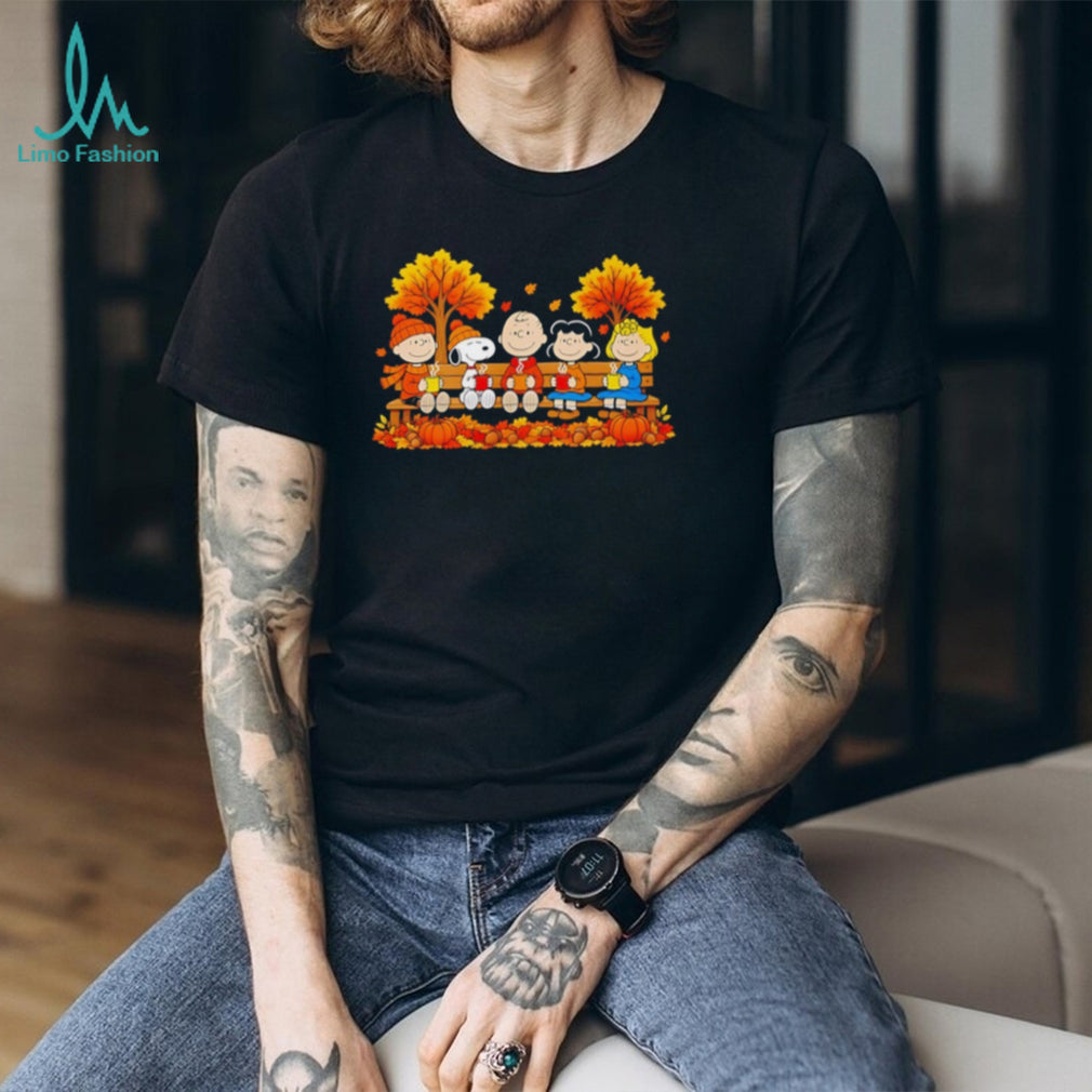 Peanuts Autumn Bench Season Pumpkin shirt
