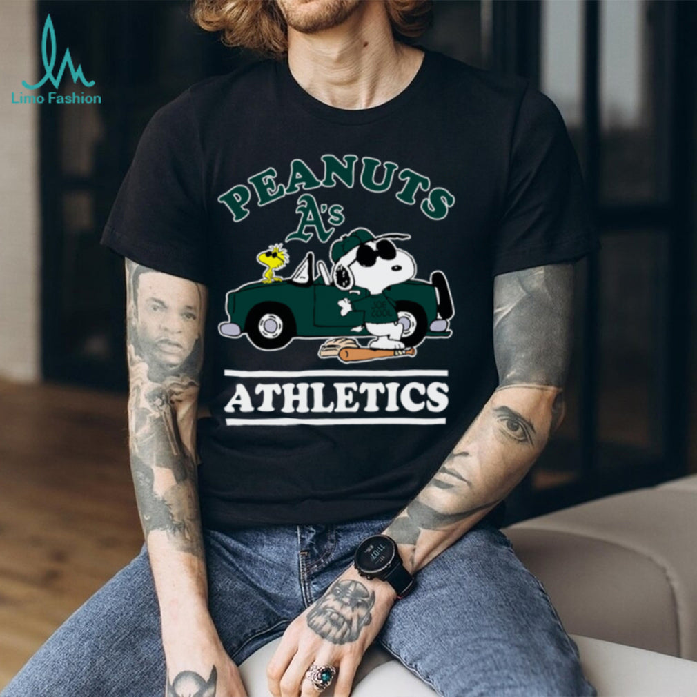 Peanuts X Athletics Baseball Car Joe Cool Cartoon Mlb T Shirt