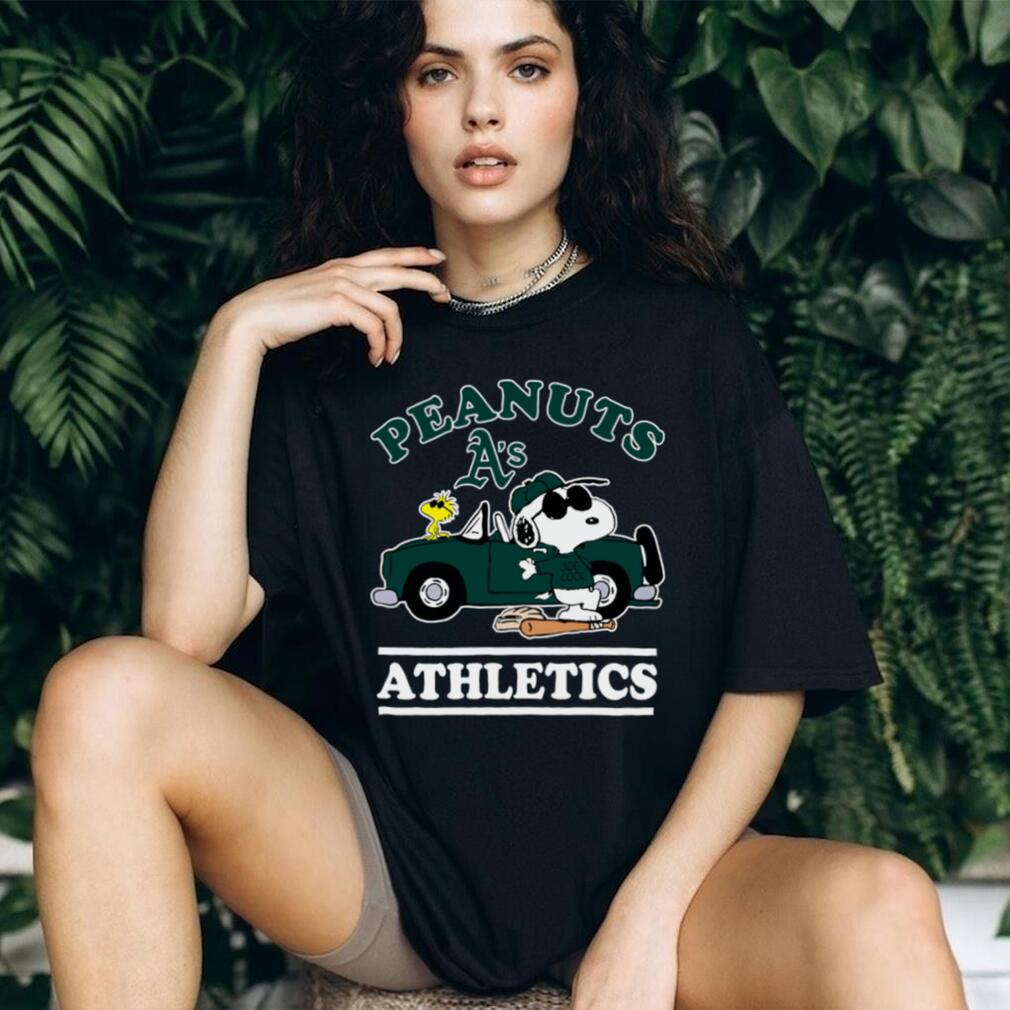 Peanuts X Athletics Baseball Car Joe Cool Cartoon Mlb T Shirt