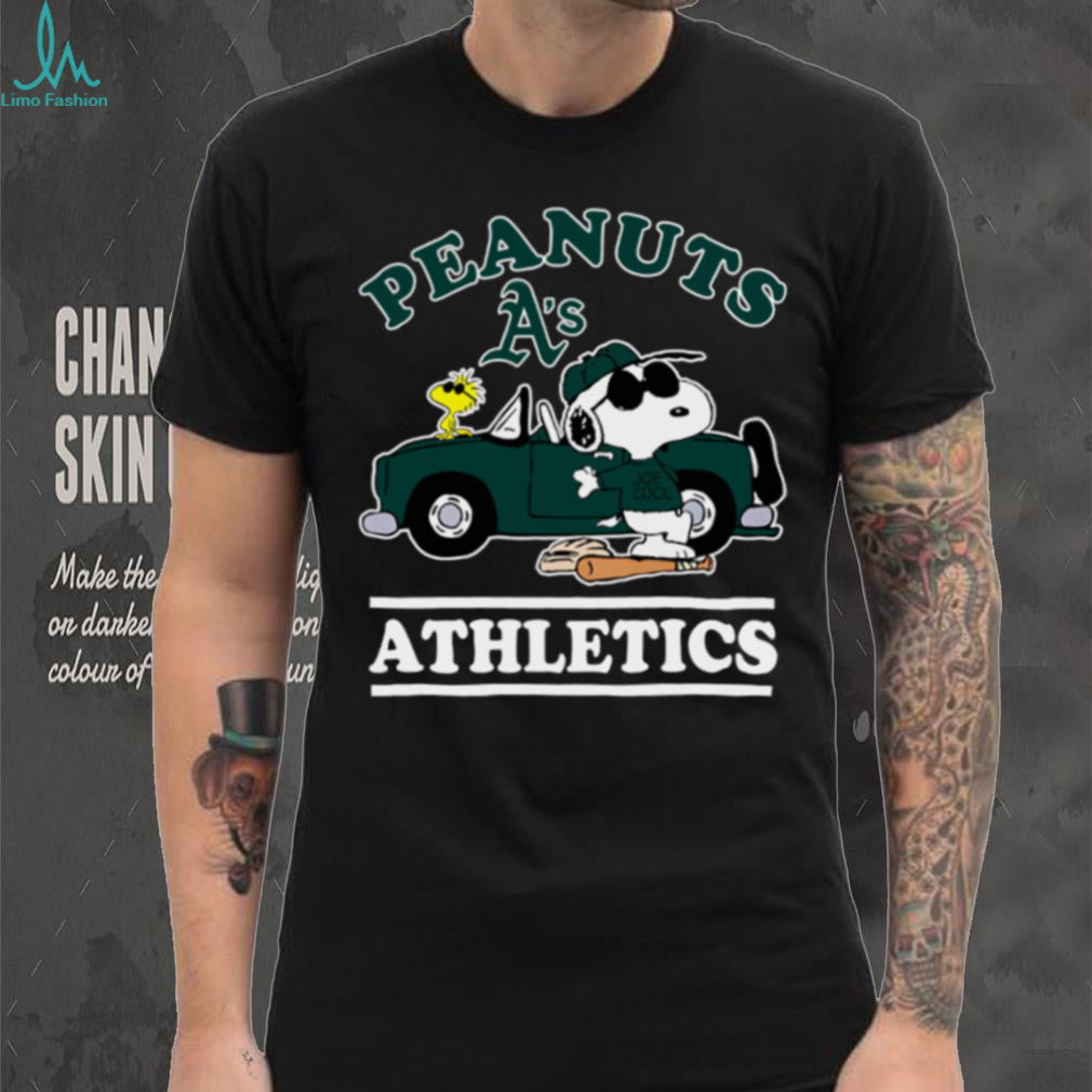 Peanuts X Athletics Baseball Car Joe Cool Cartoon Mlb T Shirt