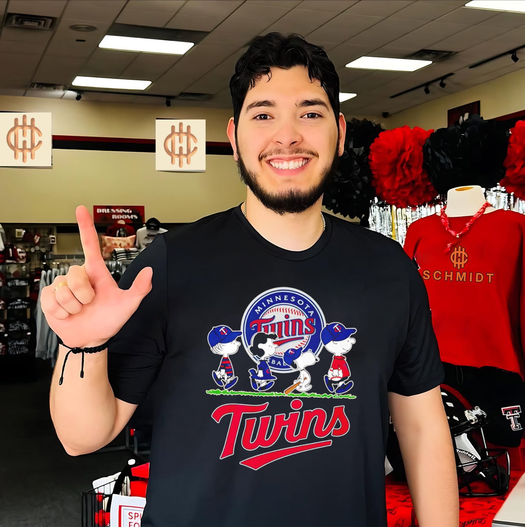 Peanuts characters minnesota twins baseball shirt