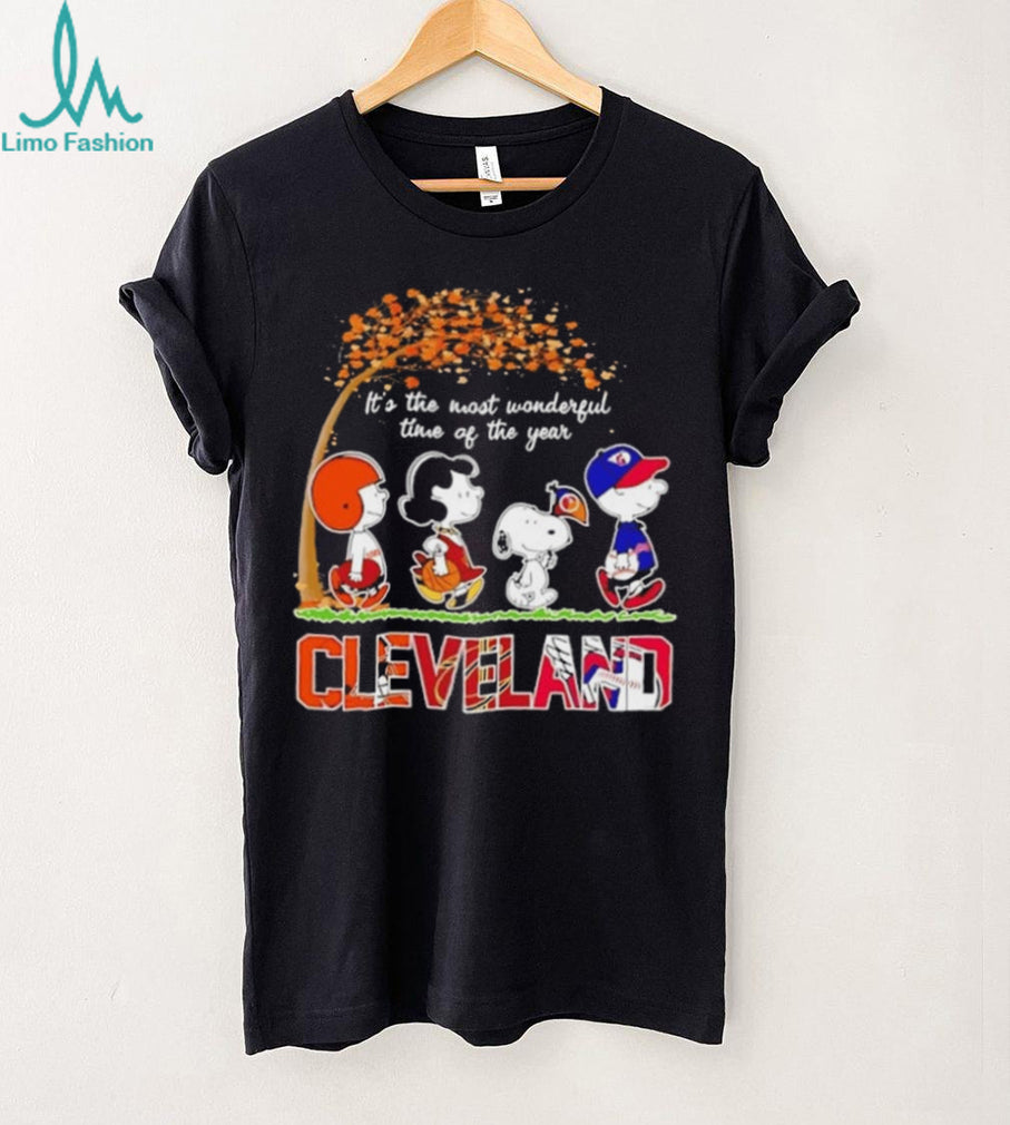 Peanuts x Cleveland Sports Mascot It’s the Most Wonderful Time of the Year T Shirt