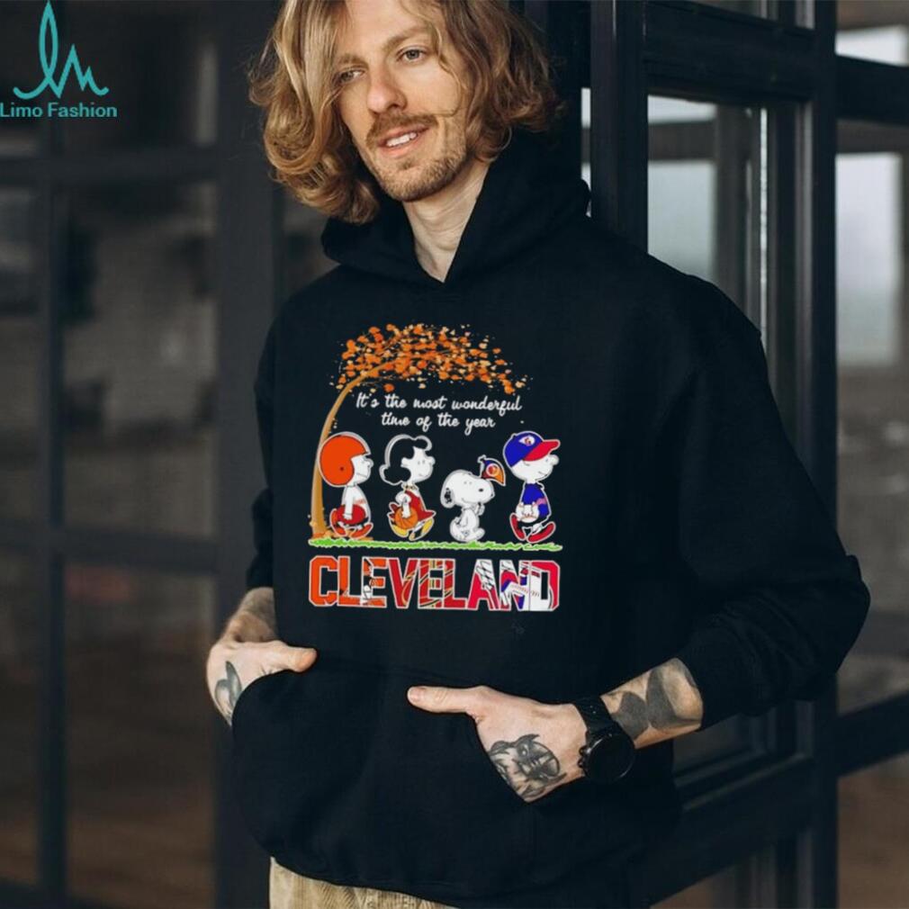 Peanuts x Cleveland Sports Mascot It’s the Most Wonderful Time of the Year T Shirt