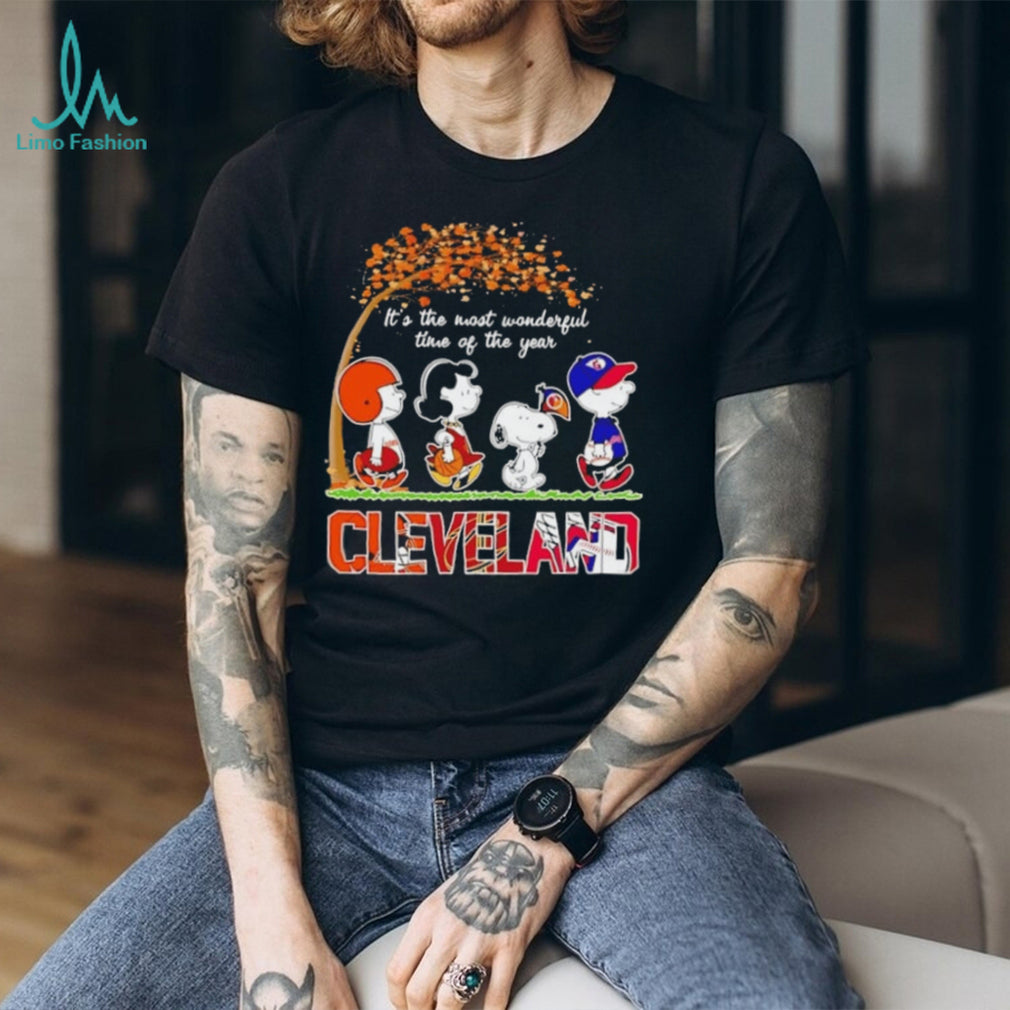 Peanuts x Cleveland Sports Mascot It’s the Most Wonderful Time of the Year T Shirt