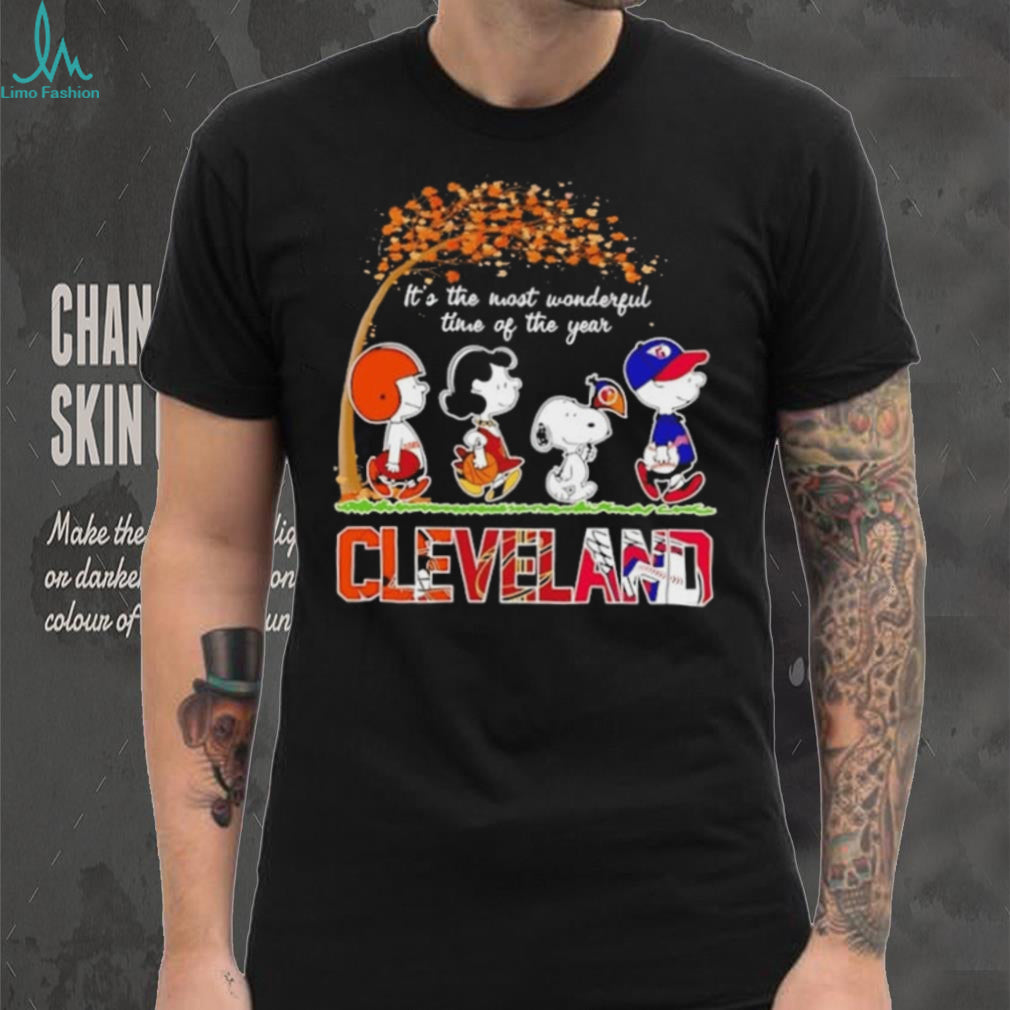 Peanuts x Cleveland Sports Mascot It’s the Most Wonderful Time of the Year T Shirt