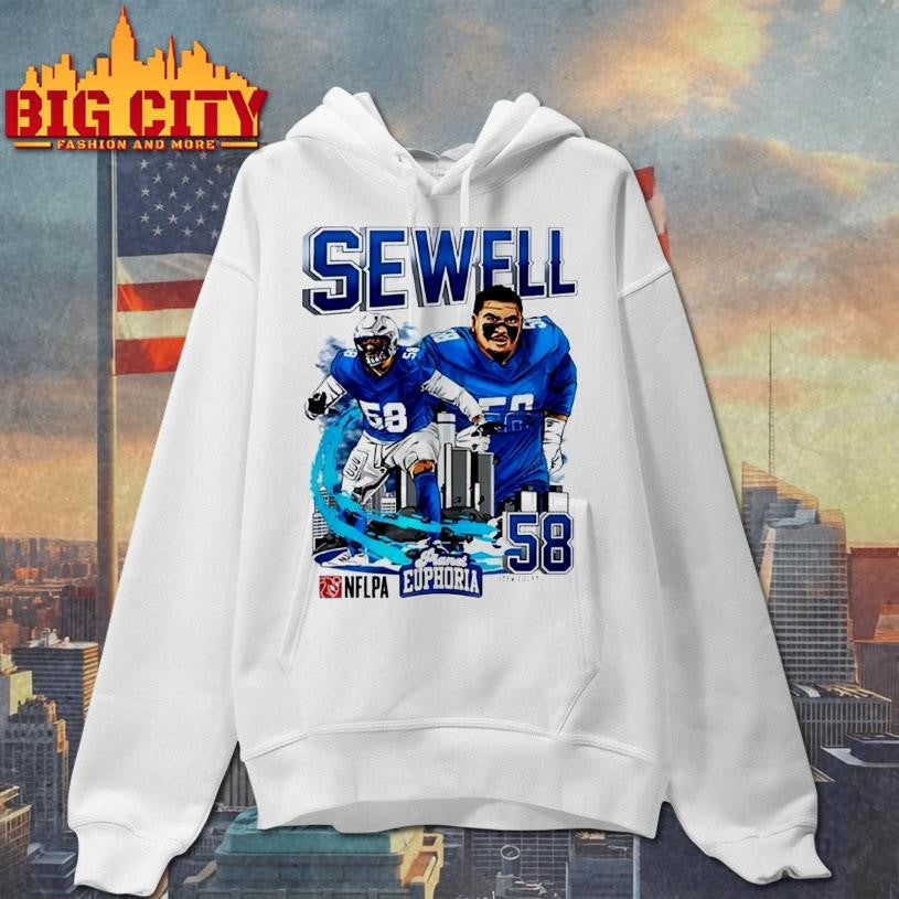 Penei Sewell Detroit Lions Player City Skyline Shirt