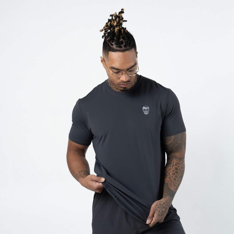 Performance Short Sleeve Shirt - Obsidian Fabric Menswear Top Outdoor Hoodie, Sweatshirt | PureTeeCo.com