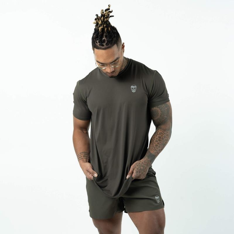 Performance Short Sleeve Shirt Menswear - OD Green Hoodie, Sweatshirt | PureTeeCo.com