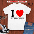 Personalised I Love Custom Text T-Shirt, Funny Valentines Day, Anniversary t shirt, I Love Custom made Unisex Tee Top,...