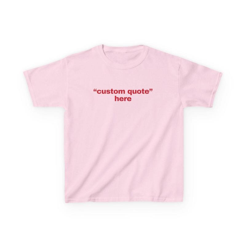 Personalized Baby Tee Custom Text, Quote Shirt Custom Baby Tee 90s Style Vintage Graphic Baby Tee, Gift For Her Cute...